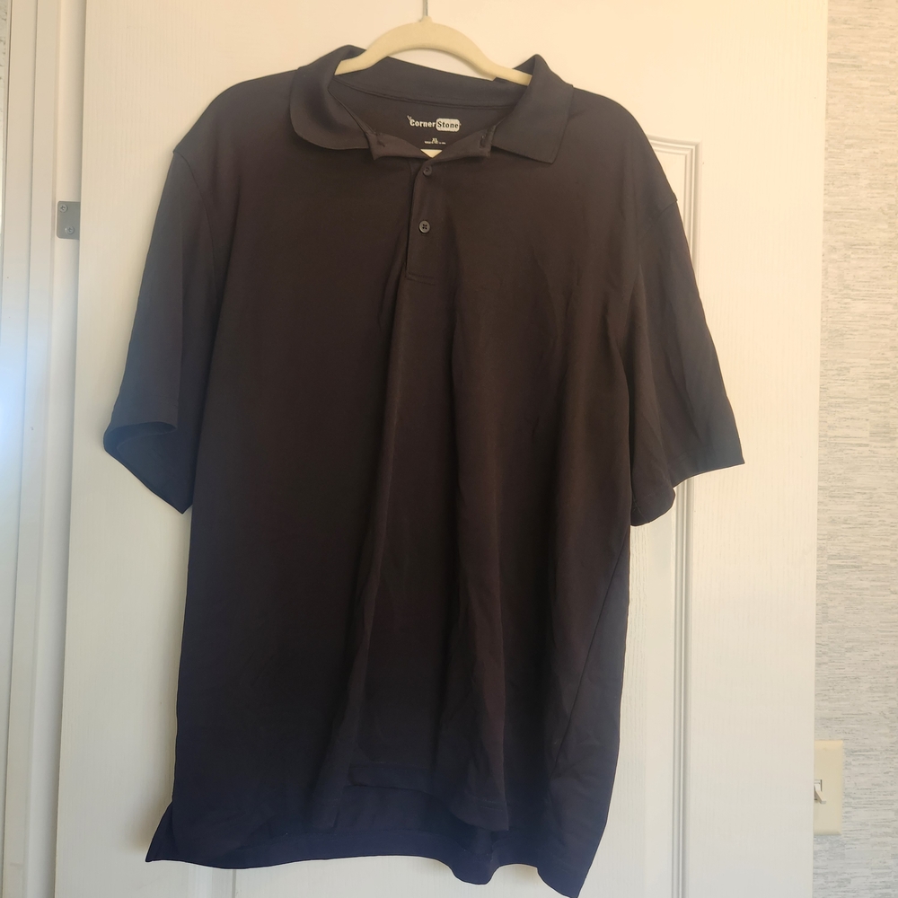 Cornerstone Men's Black Polo Shirt Size Xl Euc